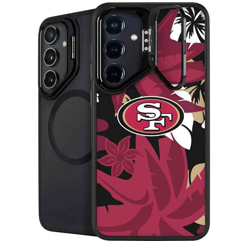 NFL San Francisco 49ers Tropical Print Galaxy S24 Kickstand Case