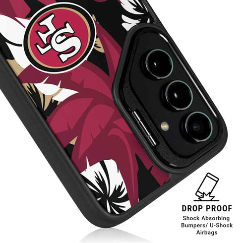 NFL San Francisco 49ers Tropical Print Galaxy S25 Kickstand Case