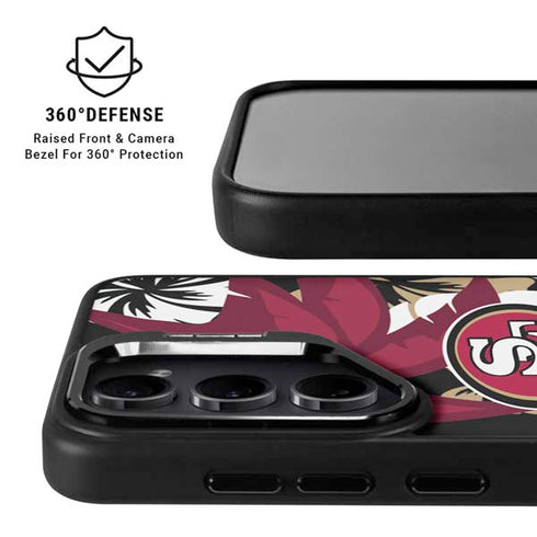 NFL San Francisco 49ers Tropical Print Galaxy S24 Plus Kickstand Case