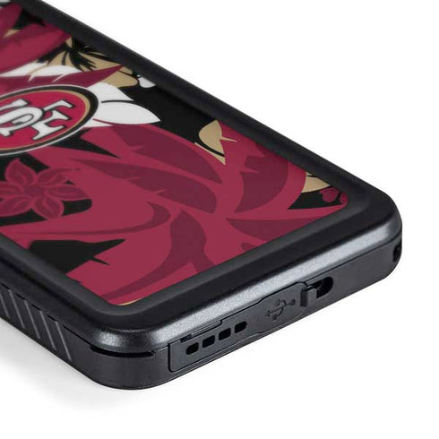 NFL San Francisco 49ers Tropical Print Galaxy S24 Plus Waterproof Case