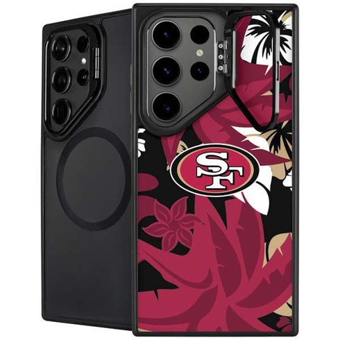 NFL San Francisco 49ers Tropical Print Galaxy S25 Ultra Kickstand Case