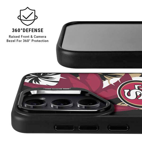 NFL San Francisco 49ers Tropical Print Galaxy S25 Ultra Kickstand Case