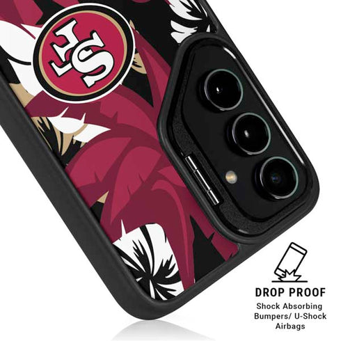NFL San Francisco 49ers Tropical Print Galaxy S25 Ultra Kickstand Case