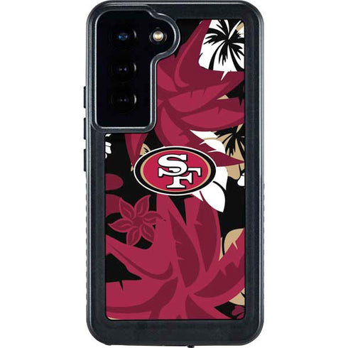 NFL San Francisco 49ers Tropical Print Galaxy S24 Waterproof Case