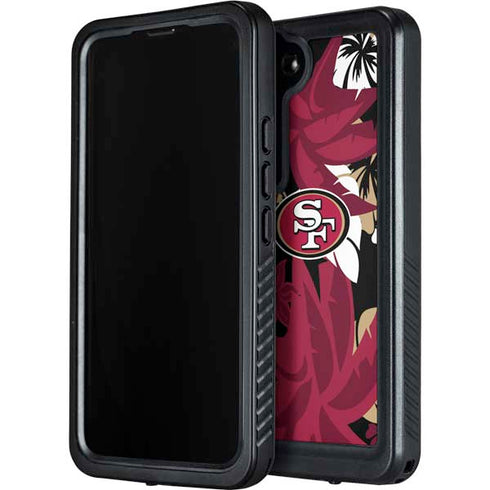 NFL San Francisco 49ers Tropical Print Galaxy S24 Waterproof Case