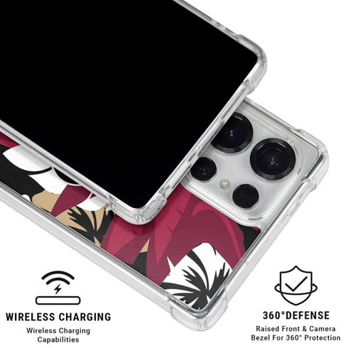 NFL San Francisco 49ers Tropical Print Galaxy S25 Ultra Clear Case