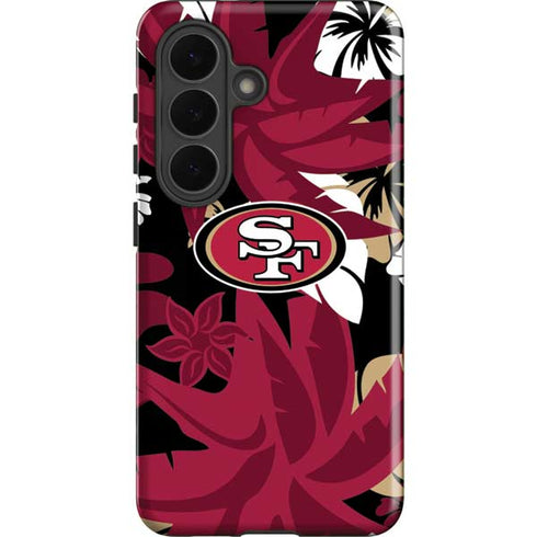 NFL San Francisco 49ers Tropical Print Galaxy S26 Plus Impact Case
