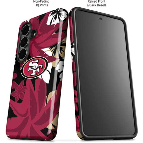 NFL San Francisco 49ers Tropical Print Galaxy S26 Plus Impact Case