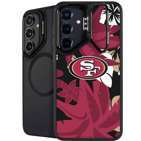 NFL San Francisco 49ers Tropical Print Galaxy S26 Plus Kickstand Case