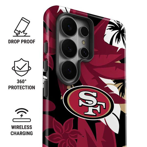 NFL San Francisco 49ers Tropical Print Galaxy S26 Ultra Impact Case