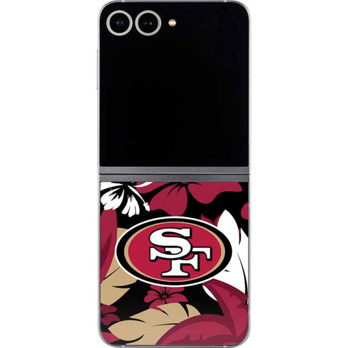 NFL San Francisco 49ers Tropical Print Galaxy Z Flip6 Skin