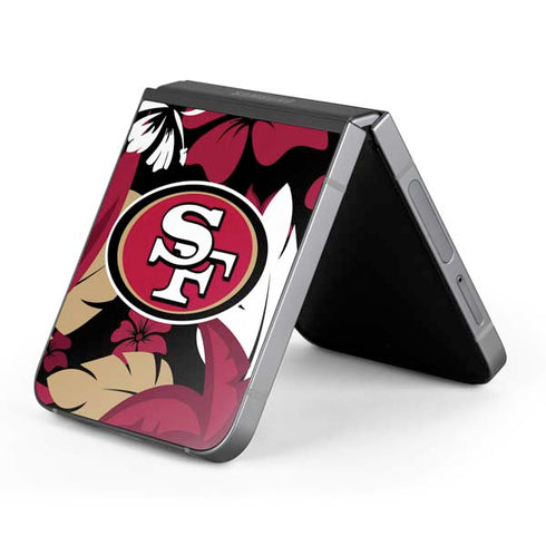 NFL San Francisco 49ers Tropical Print Galaxy Z Flip6 Skin