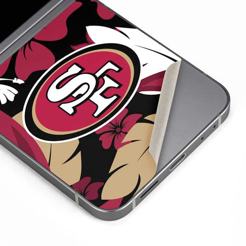 NFL San Francisco 49ers Tropical Print Galaxy Z Flip6 Skin