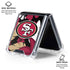 NFL San Francisco 49ers Tropical Print Galaxy Z Flip6 Clear Case