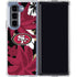 NFL San Francisco 49ers Tropical Print Galaxy Z Fold5 5G Clear Case