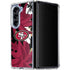 NFL San Francisco 49ers Tropical Print Galaxy Z Fold5 5G Clear Case