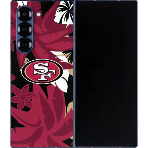 NFL San Francisco 49ers Tropical Print Galaxy Z Fold6 Skin