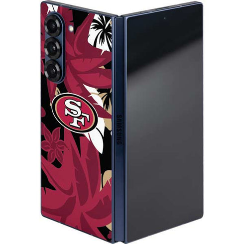 NFL San Francisco 49ers Tropical Print Galaxy Z Fold6 Skin