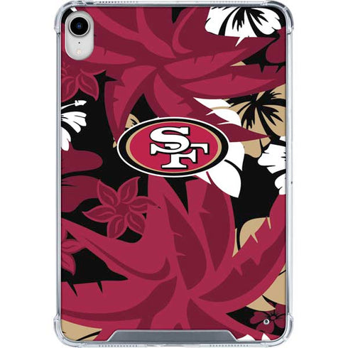NFL San Francisco 49ers Tropical Print iPad 11th Gen (2025) Clear Case
