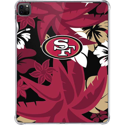 NFL San Francisco 49ers Tropical Print iPad Pro 11in (2024) Clear Case