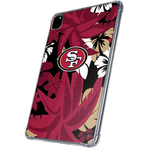 NFL San Francisco 49ers Tropical Print iPad Pro 11in (2024) Clear Case
