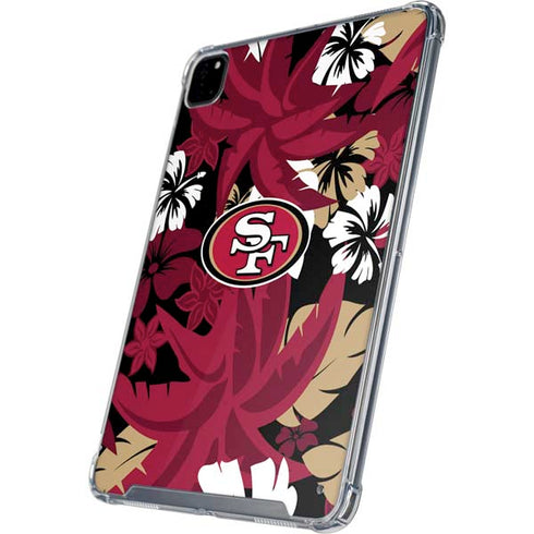 NFL San Francisco 49ers Tropical Print iPad Pro 12.9in (2020) Clear Case