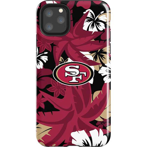 NFL San Francisco 49ers Tropical Print iPhone Cases