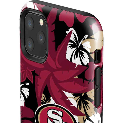 NFL San Francisco 49ers Tropical Print iPhone 11 Pro Max Impact Case