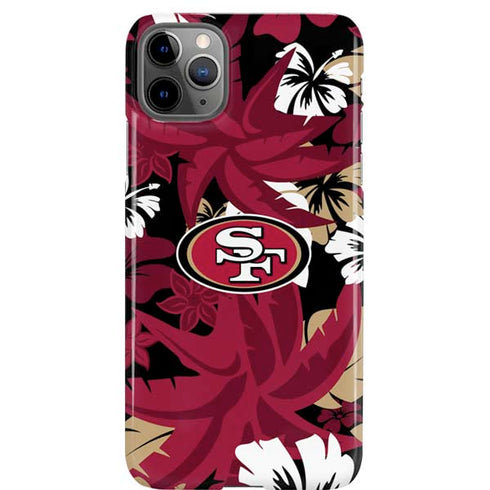NFL San Francisco 49ers Tropical Print iPhone 11 Pro Max Lite Case