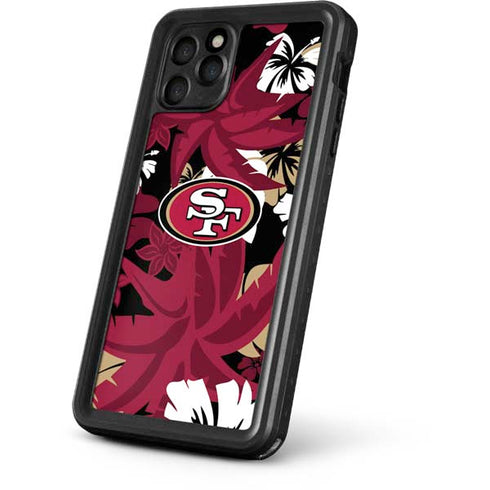 NFL San Francisco 49ers Tropical Print iPhone 11 Pro Waterproof Case