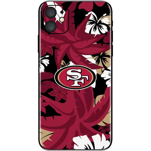 NFL San Francisco 49ers Tropical Print iPhone 11 Skin