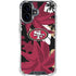 NFL San Francisco 49ers Tropical Print iPhone 16 Plus Clear Case