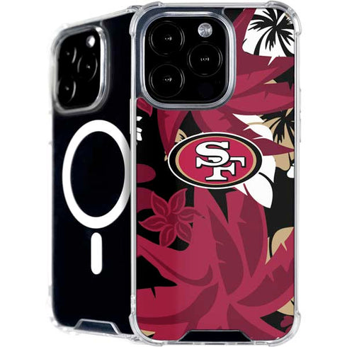 NFL San Francisco 49ers Tropical Print iPhone 16 Pro Max MagSafe Case