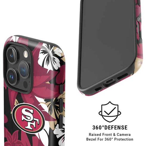 NFL San Francisco 49ers Tropical Print iPhone 16 Pro Max Magsafe Impact Case