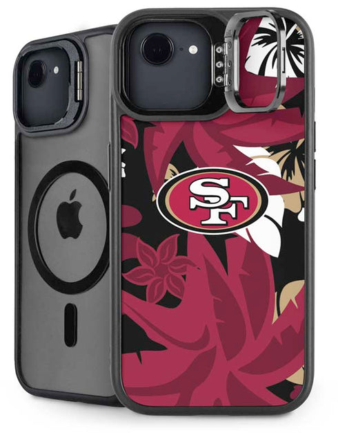 NFL San Francisco 49ers Tropical Print iPhone 16e Kickstand Case