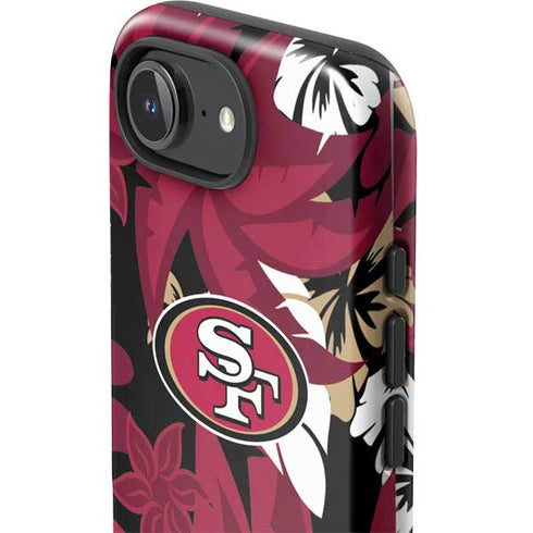 NFL San Francisco 49ers Tropical Print iPhone 16e Impact Case