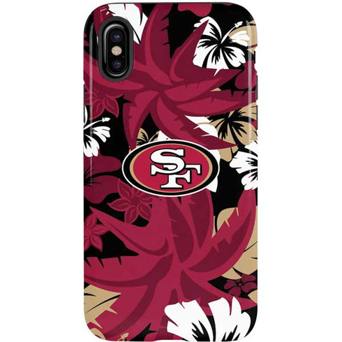 NFL San Francisco 49ers Tropical Print iPhone X Pro Case