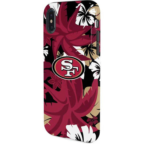NFL San Francisco 49ers Tropical Print iPhone X Pro Case