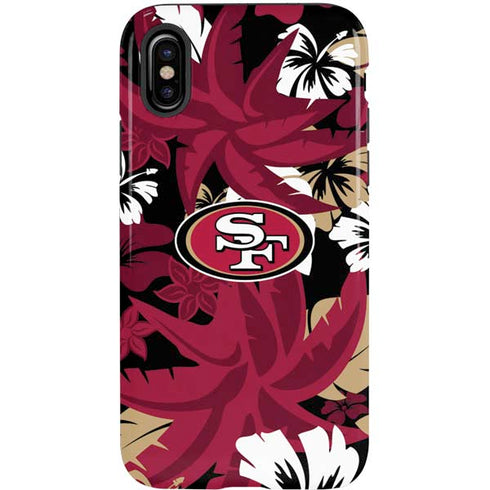 NFL San Francisco 49ers Tropical Print iPhone XS Pro Case