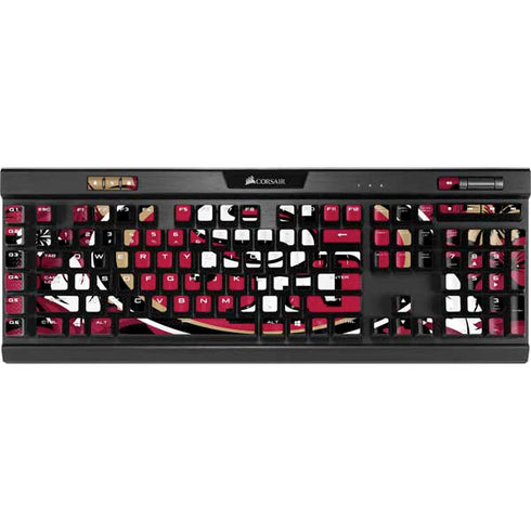 NFL San Francisco 49ers Tropical Print K95 RGB PLATINUM Mechanical Gaming Keyboard Skin