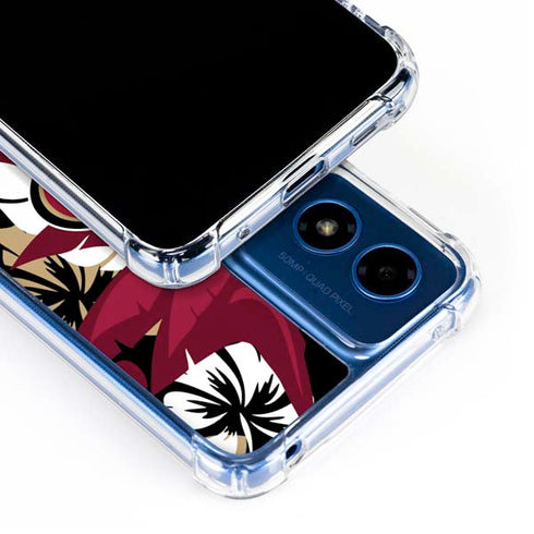 NFL San Francisco 49ers Tropical Print Moto G 5G (2024) Clear Case
