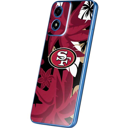 NFL San Francisco 49ers Tropical Print Moto G Play 4G (2024) Skin