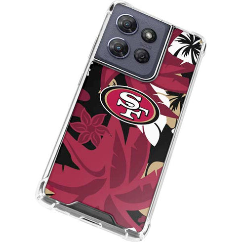 NFL San Francisco 49ers Tropical Print Moto G Play 5G (2025) Clear Case