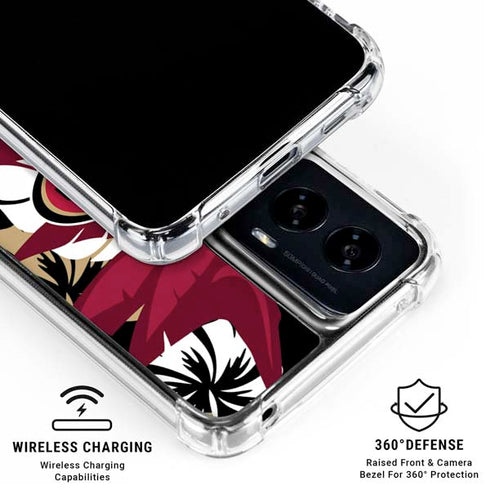 NFL San Francisco 49ers Tropical Print Moto G Power 5G (2024) Clear Case