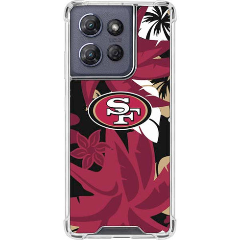 NFL San Francisco 49ers Tropical Print Moto G Power 5G (2025) Clear Case