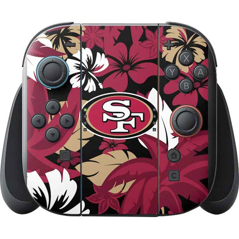 NFL San Francisco 49ers Tropical Print Nintendo Switch 2 (2025) with Joy-Con Skin