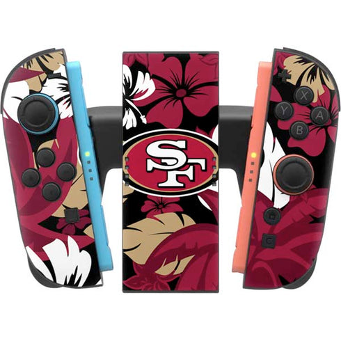 NFL San Francisco 49ers Tropical Print Nintendo Switch 2 (2025) Joy-Con Controller Skin
