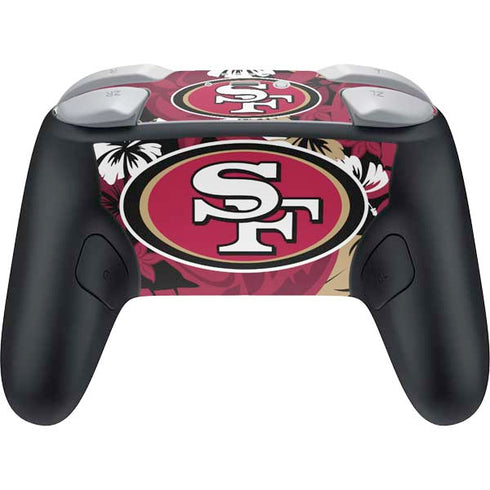 NFL San Francisco 49ers Tropical Print Nintendo Switch 2 (2025) Pro Controller Skin