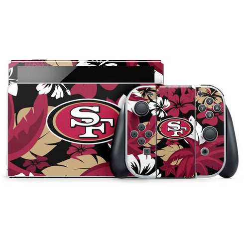 NFL San Francisco 49ers Tropical Print Nintendo Skins