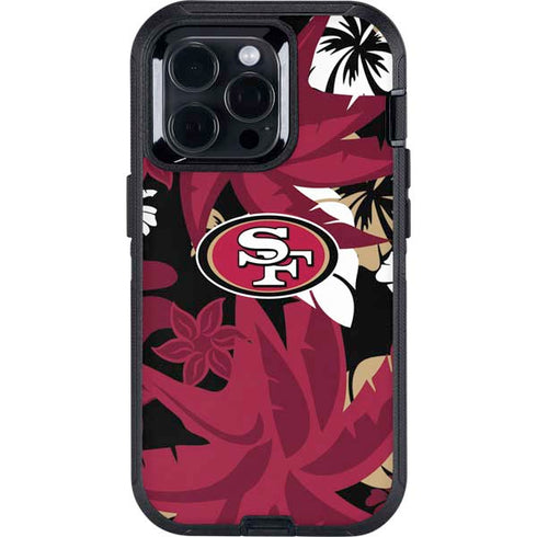NFL San Francisco 49ers Tropical Print Otterbox Defender iPhone Skin